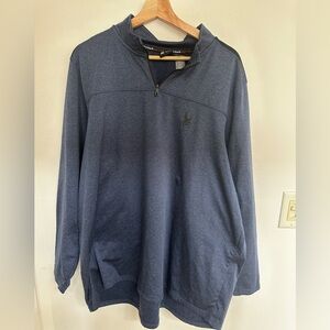Spyder Men's Blue Quarter-Zip Pullover. Xxl